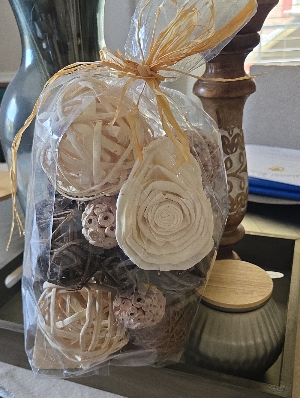 Natural Cream Decorative Potpourri Bag -